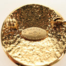 CHANEL Brooch metal Gold Tone CC Auth ar13964V-5