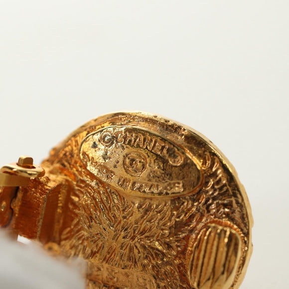 CHANEL Earring metal Gold Tone CC Auth ar13965V