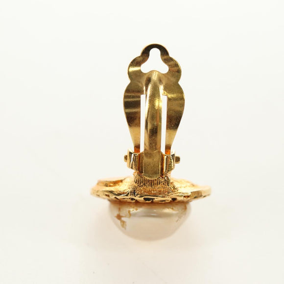 CHANEL Earring metal Gold Tone CC Auth ar13965V
