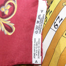 HERMES Carre 90 Scarf ""DIES ET HORE"" Silk Bordeaux Auth ar13966-13
