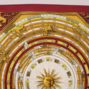 HERMES Carre 90 Scarf ""DIES ET HORE"" Silk Bordeaux Auth ar13966-3