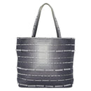 PRADA Hand Bag Canvas Gray Auth ar13973-2