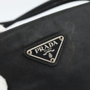 PRADA Hand Bag Nylon Black Silver Auth ar13974-14