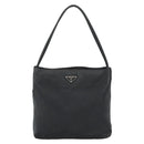 PRADA Hand Bag Nylon Black Silver Auth ar13974-2