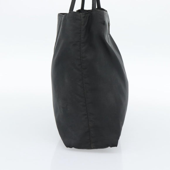 PRADA Hand Bag Nylon Black Silver Auth ar13974