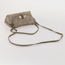 BALLY Chloe Shoulder Bag Suede Leather 2way 2 Set Dark Brown Beige Auth ar13975-13