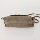 BALLY Chloe Shoulder Bag Suede Leather 2way 2 Set Dark Brown Beige Auth ar13975-15