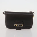 BALLY Chloe Shoulder Bag Suede Leather 2way 2 Set Dark Brown Beige Auth ar13975-2