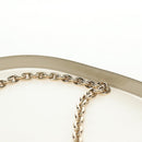 Christian Dior Montaigne Chain Bag Patent Leather Beige Gold Auth ar13976V-9