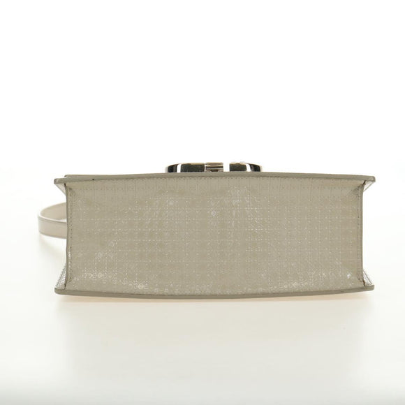 Christian Dior Montaigne Chain Bag Patent Leather Beige Gold Auth ar13976V