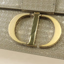 Christian Dior Montaigne Chain Bag Patent Leather Beige Gold Auth ar13976V-17