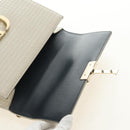 Christian Dior Montaigne Chain Bag Patent Leather Beige Gold Auth ar13976V-20