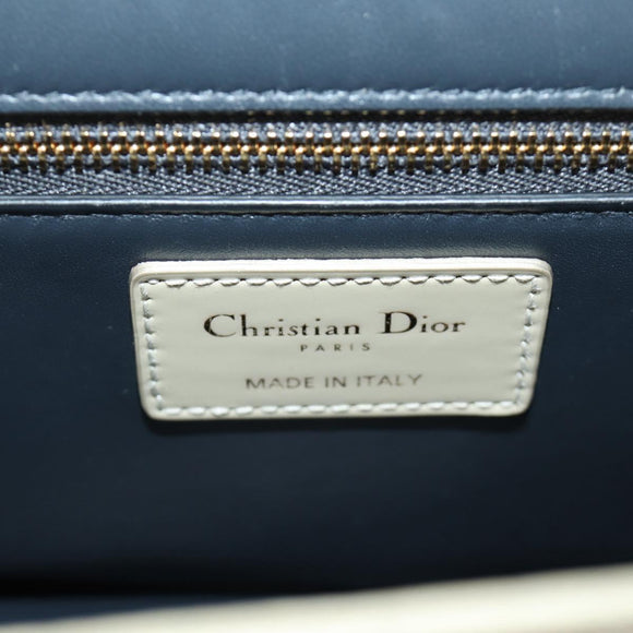 Christian Dior Montaigne Chain Bag Patent Leather Beige Gold Auth ar13976V