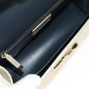 Christian Dior Montaigne Chain Bag Patent Leather Beige Gold Auth ar13976V-11