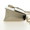 Christian Dior Montaigne Chain Bag Patent Leather Beige Gold Auth ar13976V-4