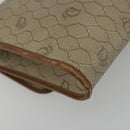 Christian Dior Honeycomb Canvas Shoulder Bag PVC Beige Gold Auth ar13978-13