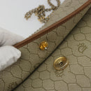 Christian Dior Honeycomb Canvas Shoulder Bag PVC Beige Gold Auth ar13978-15
