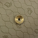 Christian Dior Honeycomb Canvas Shoulder Bag PVC Beige Gold Auth ar13978-16