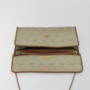 Christian Dior Honeycomb Canvas Shoulder Bag PVC Beige Gold Auth ar13978-17