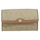 Christian Dior Honeycomb Canvas Shoulder Bag PVC Beige Gold Auth ar13978-2