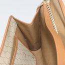 Christian Dior Honeycomb Canvas Shoulder Bag PVC Beige Gold Auth ar13978-21