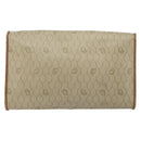Christian Dior Honeycomb Canvas Shoulder Bag PVC Beige Gold Auth ar13978-3