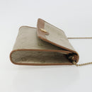 Christian Dior Honeycomb Canvas Shoulder Bag PVC Beige Gold Auth ar13978-4