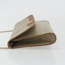 Christian Dior Honeycomb Canvas Shoulder Bag PVC Beige Gold Auth ar13978-5
