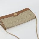 Christian Dior Honeycomb Canvas Shoulder Bag PVC Beige Gold Auth ar13978-6