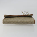 Christian Dior Honeycomb Canvas Shoulder Bag PVC Beige Gold Auth ar13978-9