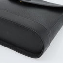 VALENTINO Shoulder Bag Leather Black Gold Auth ar13979-9