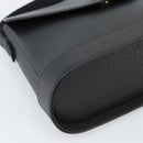 VALENTINO Shoulder Bag Leather Black Gold Auth ar13979-14