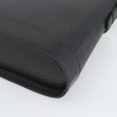 VALENTINO Shoulder Bag Leather Black Gold Auth ar13979-15