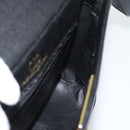 VALENTINO Shoulder Bag Leather Black Gold Auth ar13979-18