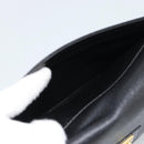 VALENTINO Shoulder Bag Leather Black Gold Auth ar13979-21