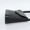 VALENTINO Shoulder Bag Leather Black Gold Auth ar13979-4