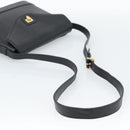 VALENTINO Shoulder Bag Leather Black Gold Auth ar13979-7