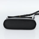 VALENTINO Shoulder Bag Leather Black Gold Auth ar13979-5
