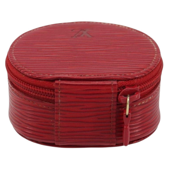LOUIS VUITTON Epi Ecrin Bijou 8 Jewelry Box Red M48227 LV Auth ar13982