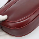 CELINE Shoulder Bag Leather Bordeaux Gold Auth ar13983-9