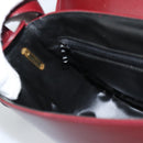 CELINE Shoulder Bag Leather Bordeaux Gold Auth ar13983-20