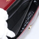 CELINE Shoulder Bag Leather Bordeaux Gold Auth ar13983-22
