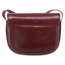 CELINE Shoulder Bag Leather Bordeaux Gold Auth ar13983-2