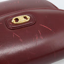 CELINE Shoulder Bag Leather Bordeaux Gold Auth ar13983-7
