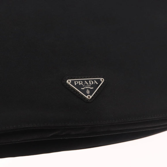 PRADA Shoulder Bag Nylon Black Silver Auth ar13984