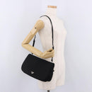 PRADA Shoulder Bag Nylon Black Silver Auth ar13984-31