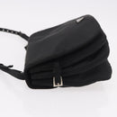 PRADA Shoulder Bag Nylon Black Silver Auth ar13984-5