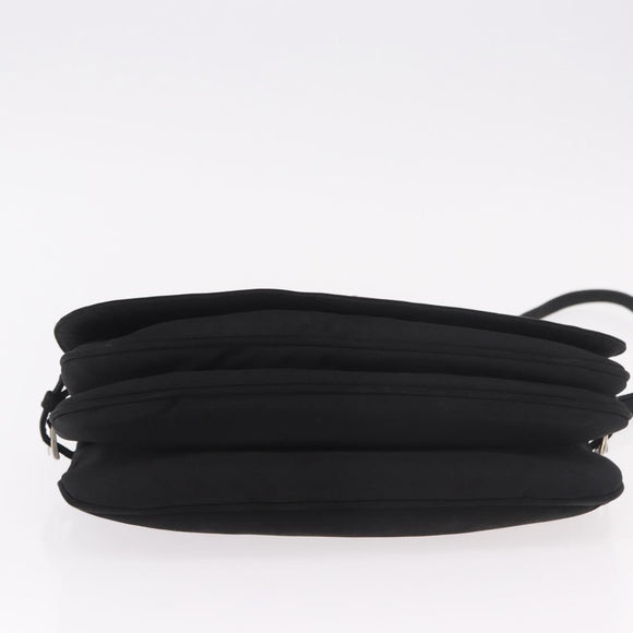 PRADA Shoulder Bag Nylon Black Silver Auth ar13984
