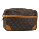 LOUIS VUITTON Monogram Compiegne 28 Clutch Bag M51845 LV Auth ar13985-1