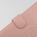 CHANEL Long Wallet Caviar Skin Pink Gold CC Auth ar13987A-12